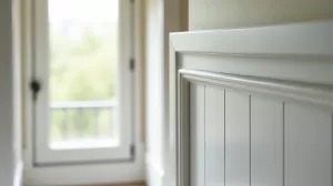 Wykończenie paneli przy oknie tarasowym