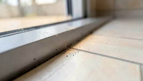 wykończenie paneli przy drzwiach balkonowych
